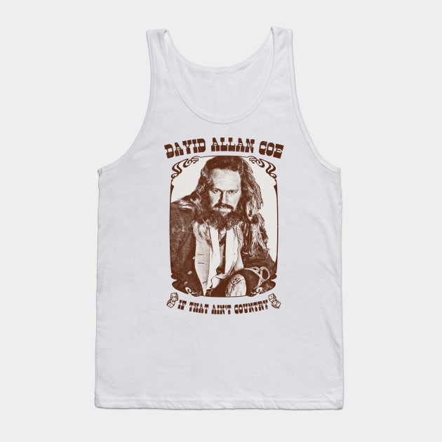 David Allan Coe / Retro Style Fan Design Tank Top by DankFutura